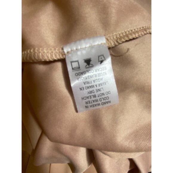 Fashion Nova XL Halter Maxi‎ Dress With Sequin Top & Flowing Skirt In Nude Beige - Picture 6 of 8